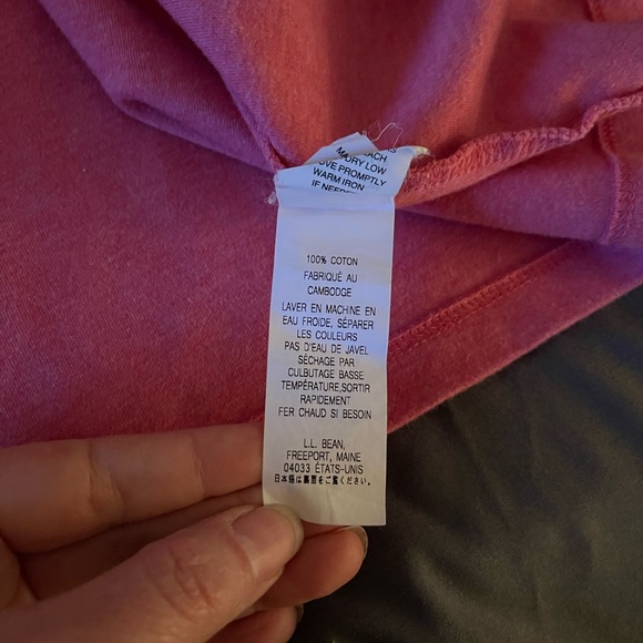 L. L. Bean Cotton T-Shirt | Pink | Women’s Size Small (Petite) - Picture 9 of 9